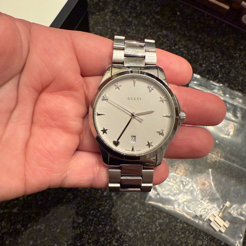 Gucci Silver Star-Studded Watch